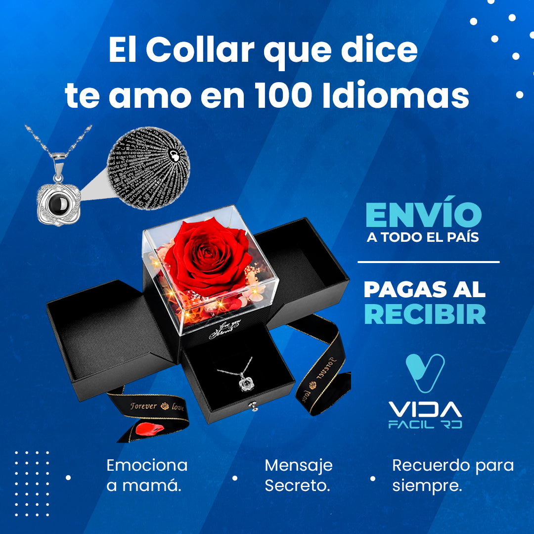 El Collar que dice te amo en 100 Idiomas LoveBeam™