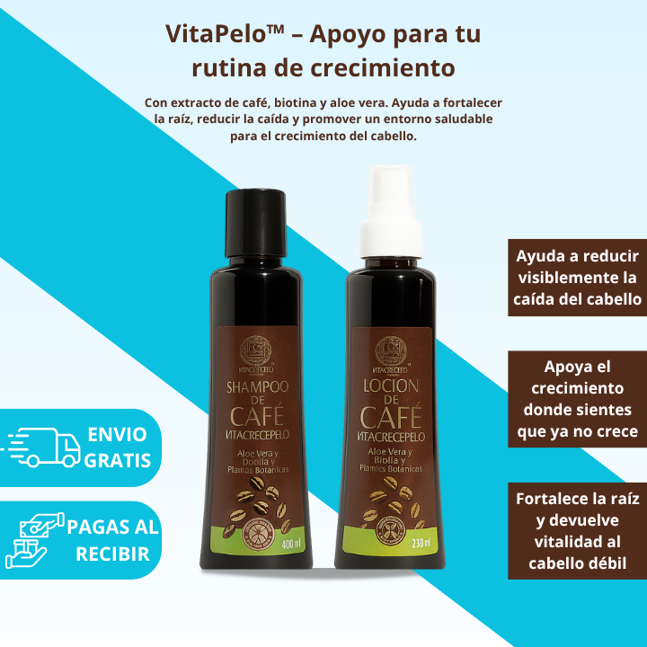 Combo VitaCrece Pelo – Loción + Shampoo Fortalecedor