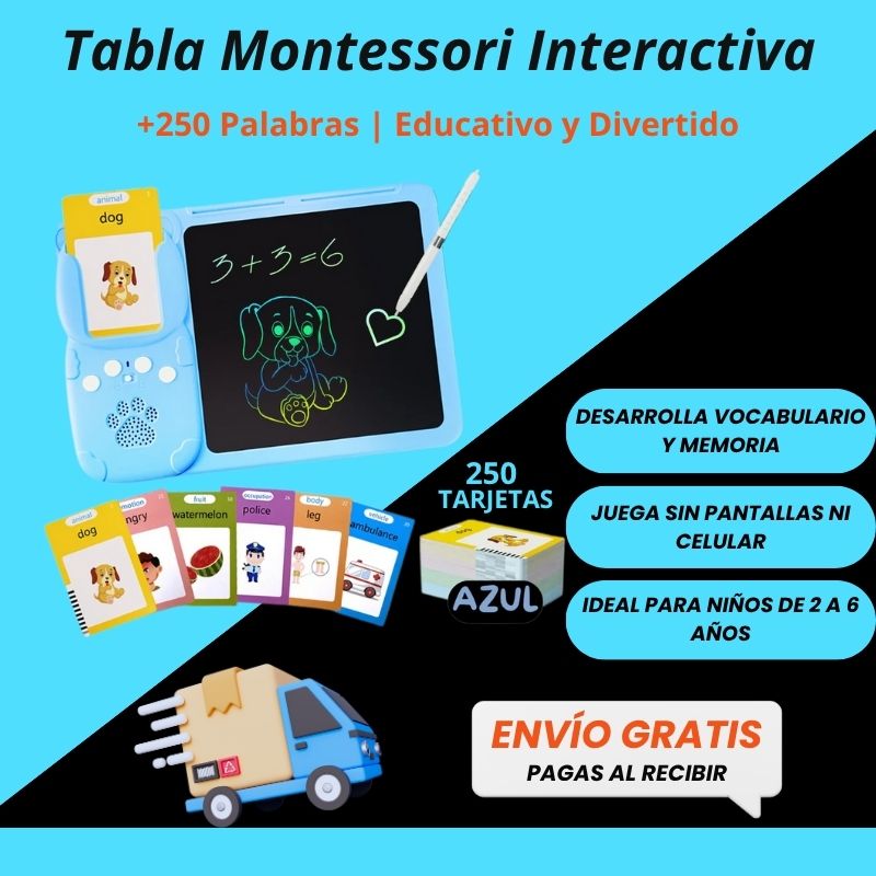 Tabla Montessori Interactiva | +250 Palabras Educativo y Divertido