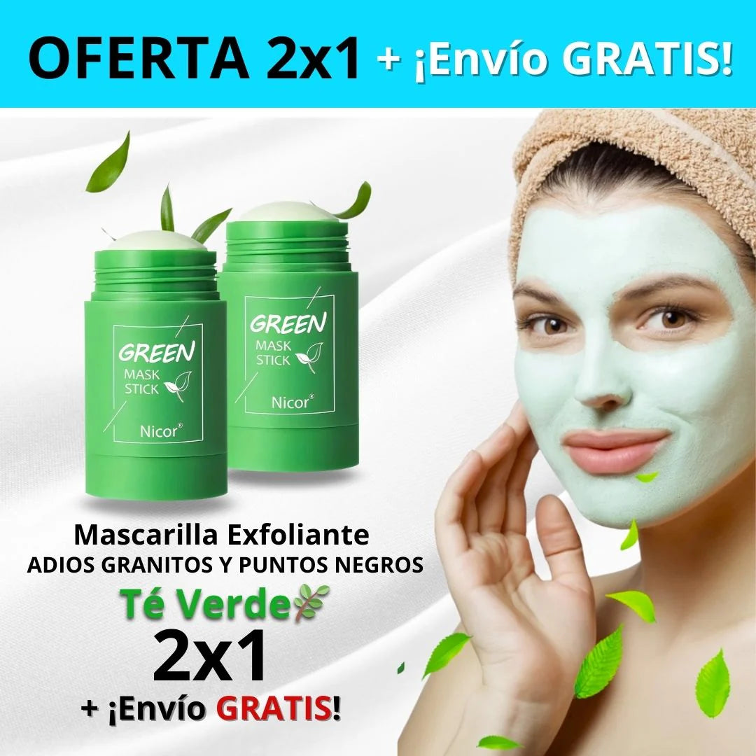 Mascarilla de Té Verde 2 X 1  – Purifica, Desinflama y Renueva tu Piel