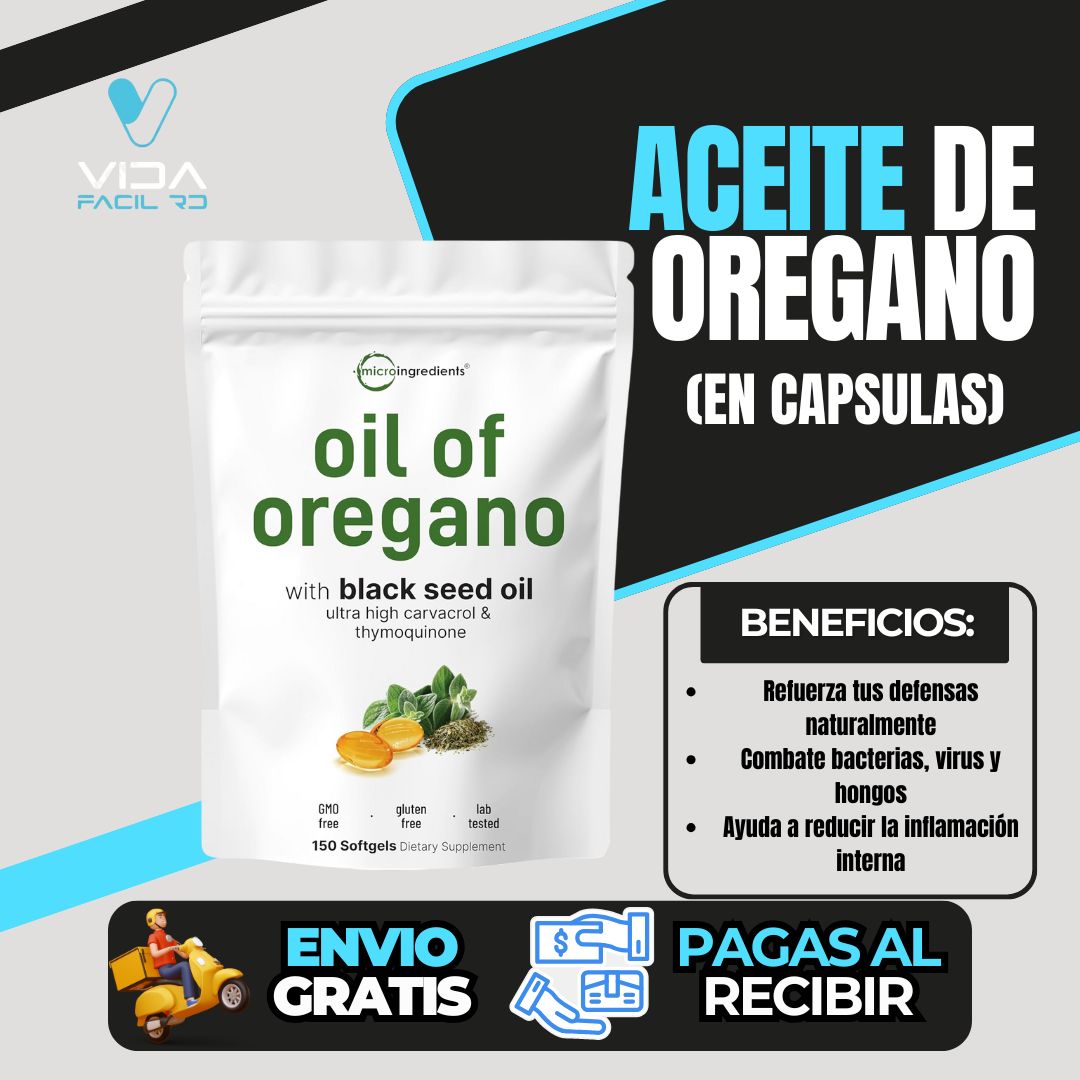 Aceite de Orégano + Semilla Negra | 300 Cápsulas Blandas