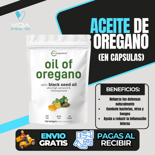 Aceite de Orégano + Semilla Negra | 300 Cápsulas Blandas