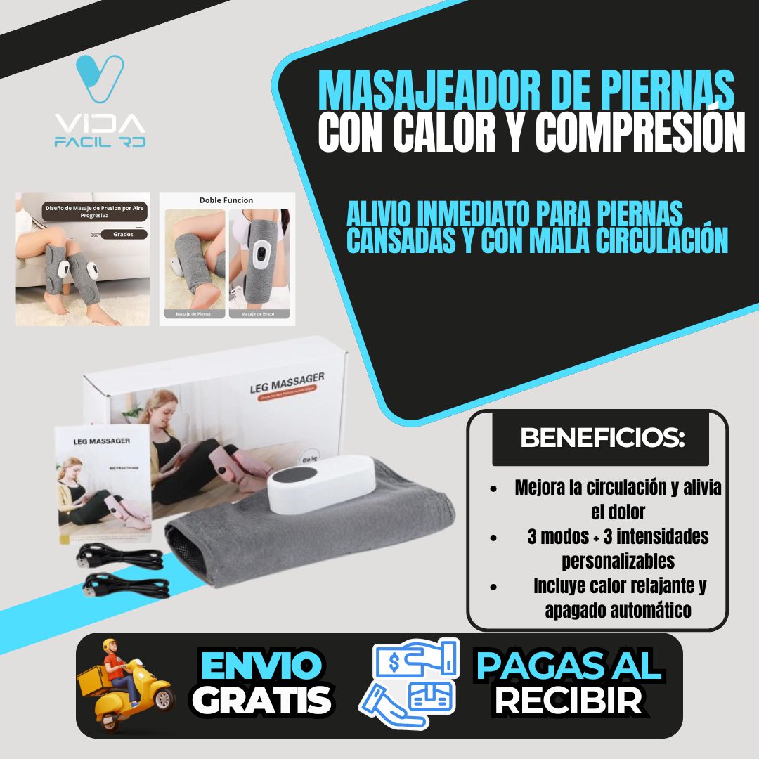 Masajeador de Piernas con Calor y Compresión
