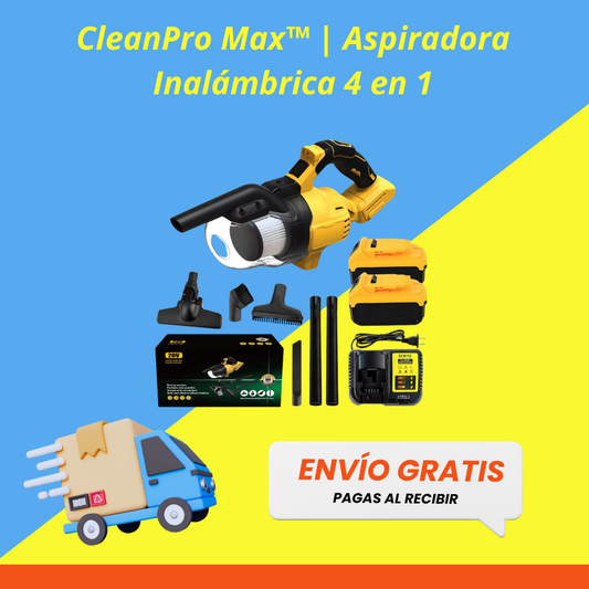 CleanPro Max™ | Aspiradora Inalámbrica 4 en 1