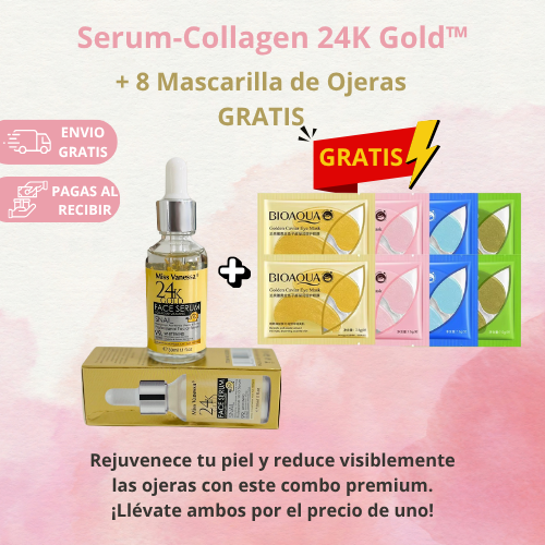 Serum-Collagen 24K Gold™ + 8 Mascarillas BIOAQUA GRATIS
