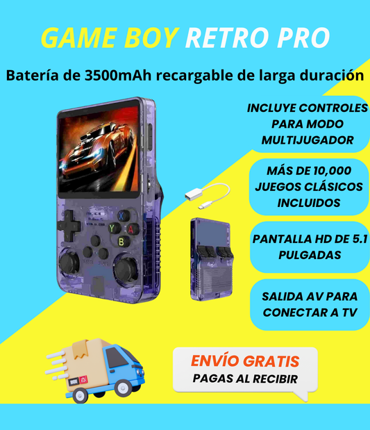 Game Boy Retro PRO - con +10,000 Juegos Retro