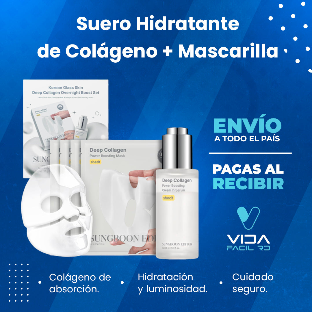 Suero Hidratante de Colágeno + Mascarilla de Colágeno (GRATIS 🎁) SUNGBOON EDITOR™